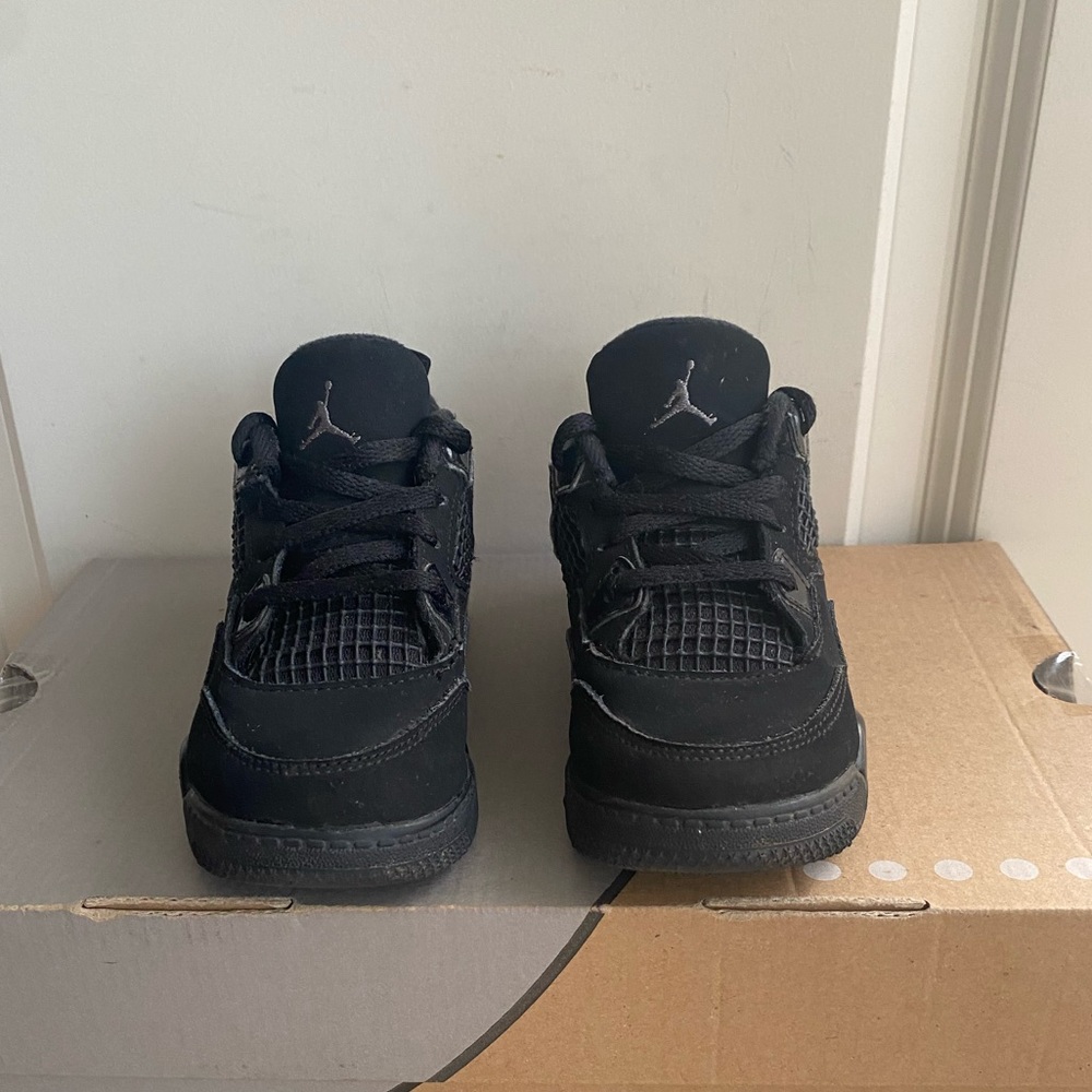 Jordan 4 Black Cat Toddler Sneakers- SZ 10 C - Picture 13 of 15